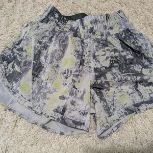 Lululemon Athletica Gray and Neon Athletic Shorts